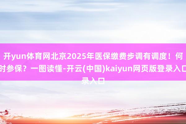 开yun体育网北京2025年医保缴费步调有调度！何时参保？一图读懂-开云(中国)kaiyun网页版登录入口