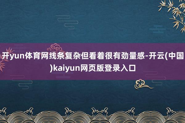 开yun体育网线条复杂但看着很有劲量感-开云(中国)kaiyun网页版登录入口