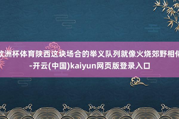 欧洲杯体育陕西这块场合的举义队列就像火烧郊野相似-开云(中国)kaiyun网页版登录入口