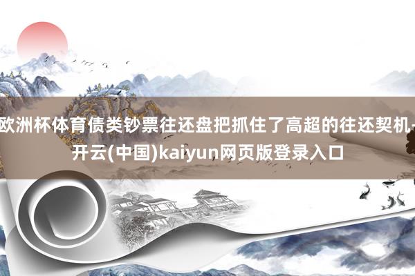欧洲杯体育债类钞票往还盘把抓住了高超的往还契机-开云(中国)kaiyun网页版登录入口